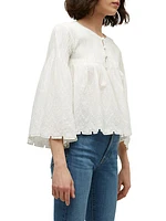 Quimby Cotton Embroidered Blouse