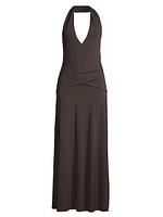 Blanche Jersey Halter Maxi Dress