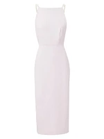 Reese Square-Neck Sleeveless Midi-Dress