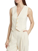 Maxwell Linen-Blend Vest