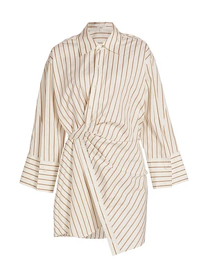 Madison II Striped Cotton Wrap Dress