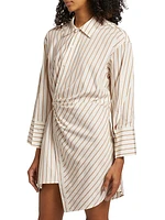 Madison II Striped Cotton Wrap Dress