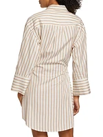 Madison II Striped Cotton Wrap Dress