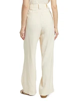 Tommy II Linen-Blend Pleated Pants