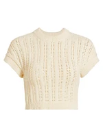 Amalie Crochet Cotton Crop Top