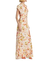 Poppy Shirred Stretch Silk Gown