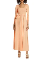 Natura Metallic Scoopneck Maxi Dress