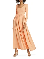 Natura Metallic Scoopneck Maxi Dress