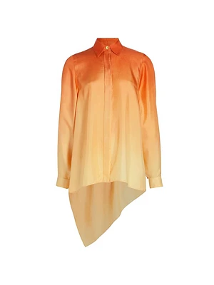 Tranquillity Gradient Silk Scarf Shirt