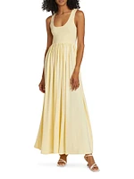 Harmony Metallic Tank Maxi Dress