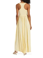 Harmony Metallic Tank Maxi Dress