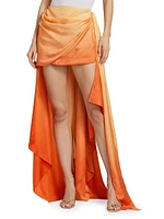 Tranquillity Gradient Silk Scarf Maxi skirt