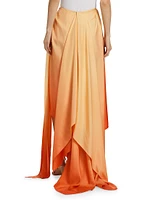 Tranquillity Gradient Silk Scarf Maxi skirt