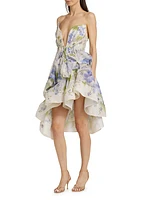 Natura Strapless Linen & Silk Dress