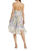 Natura Strapless Linen & Silk Dress