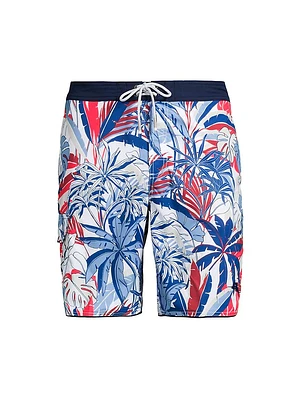 Baja Beachside Jungle Fronds Swim Shorts