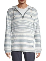 Shoreline Striped Cotton Hoodie