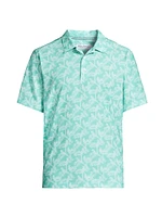 Bahama Coast Parrot Paradise Graphic Polo Shirt