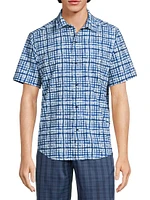 Bahama Coast Washed Away Abstract Button-Front Shirt