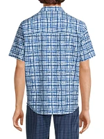 Bahama Coast Washed Away Abstract Button-Front Shirt