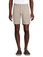 Dockside Bay Herringbone Linen & Cotton-Blend Shorts