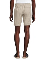 Dockside Bay Herringbone Linen & Cotton-Blend Shorts