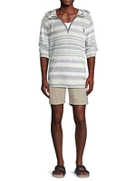 Dockside Bay Herringbone Linen & Cotton-Blend Shorts