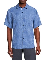 Coconut Point Keep It Frondly Button-Front Shirt