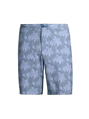 Nova Wave Palm Cotton-Blend Shorts