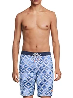 Baja Painted Geo Swim Trunks