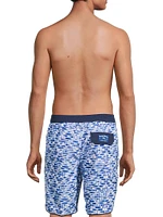 Baja Painted Geo Swim Trunks