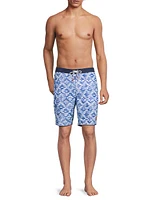 Baja Painted Geo Swim Trunks