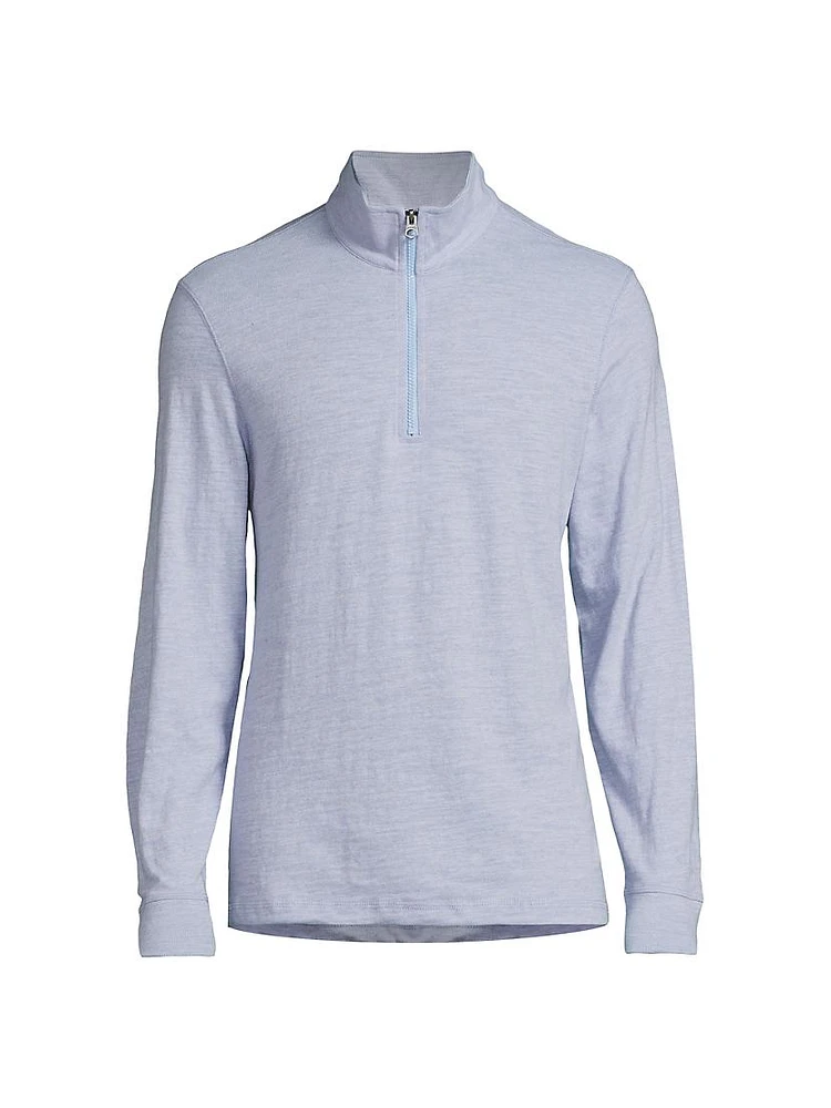 Cotton Quarter-Zip Sweater