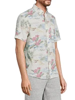 Breeze Graphic Button-Down Shirt