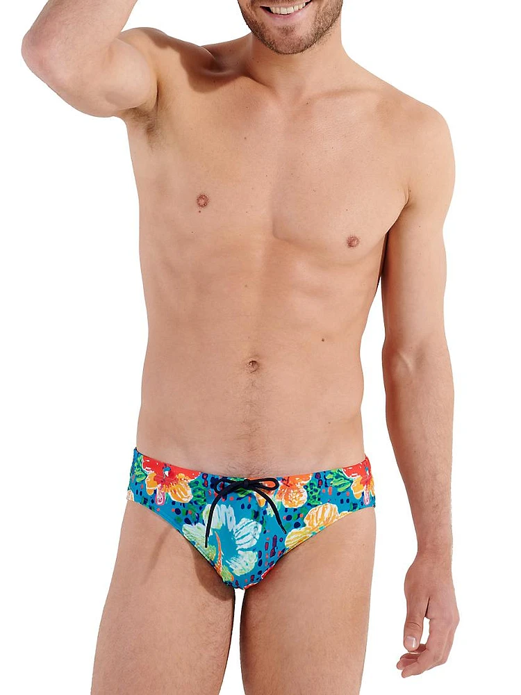 Dino Floral Swim Briefs