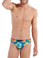 Dino Floral Swim Briefs