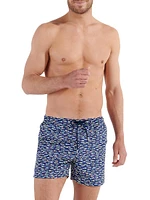 Trouville Geometric Swim Trunks