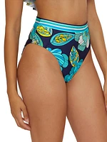 Pirouette Floral High-Waisted Bikini Bottom