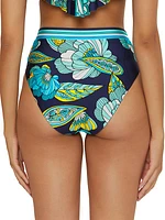 Pirouette Floral High-Waisted Bikini Bottom