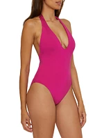 Monaco Plunging V-Neck One-Piece Swimsuit