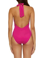 Monaco Plunging V-Neck One-Piece Swimsuit