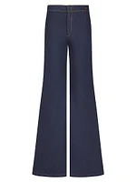 Jane Cotton Stretch Flare Trousers