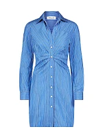 Odette Striped Tailored Buttondown Dress