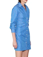 Odette Striped Tailored Buttondown Dress