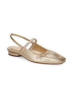 Venice Metallic Leather Slingback Flats