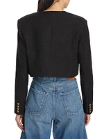 Pia Cotton-Blend Tweed Crop Jacket