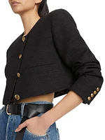 Pia Cotton-Blend Tweed Crop Jacket