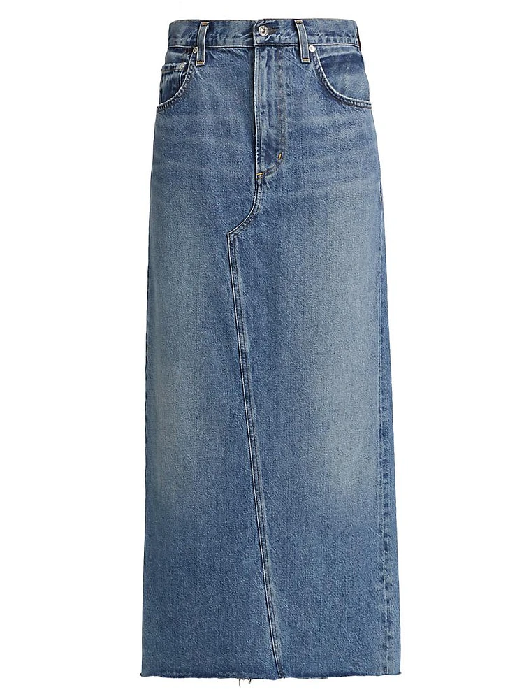 Circolo Denim Maxi Skirt