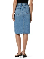 The Joplin Denim Raw-Hem Skirt