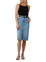 The Joplin Denim Raw-Hem Skirt